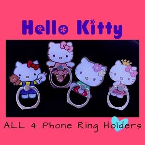 ALL 4! ❤️HELLO KITTY CELL PHONE RING HOLDERS❤️